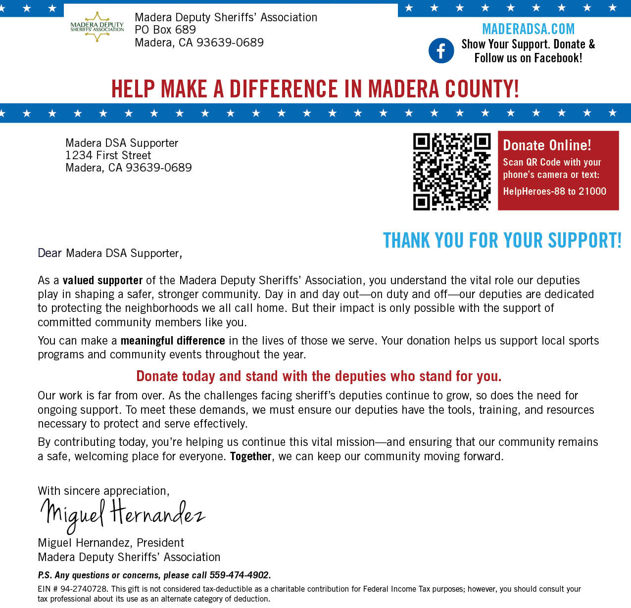 Donation Letter